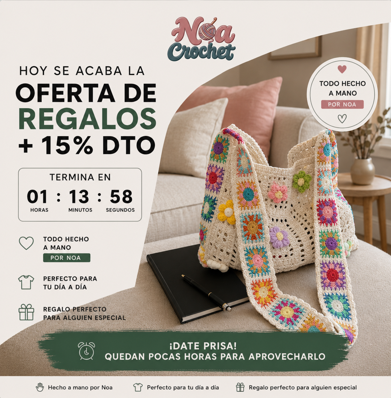 Bolso de Tejido crochet